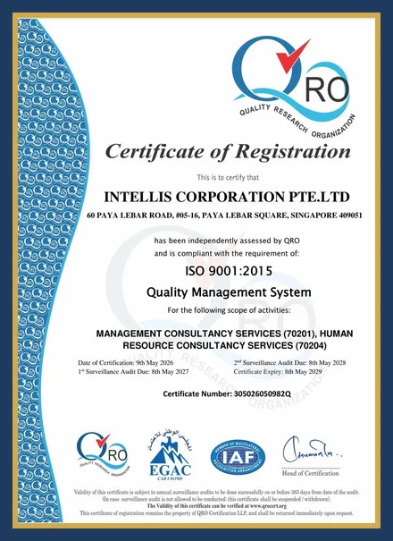 ISO 9001:2015 — 新加坡